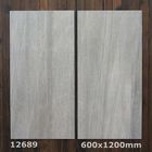 Gray Matt 600x1200mm Glazed Porcelain Floor Tile Dry Granular Rustic Stone Design