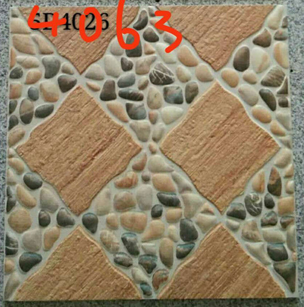 Stone Design 400x400 Floor Tiles , Patterned Outdoor Tiles 400 X 400 For Kitchen